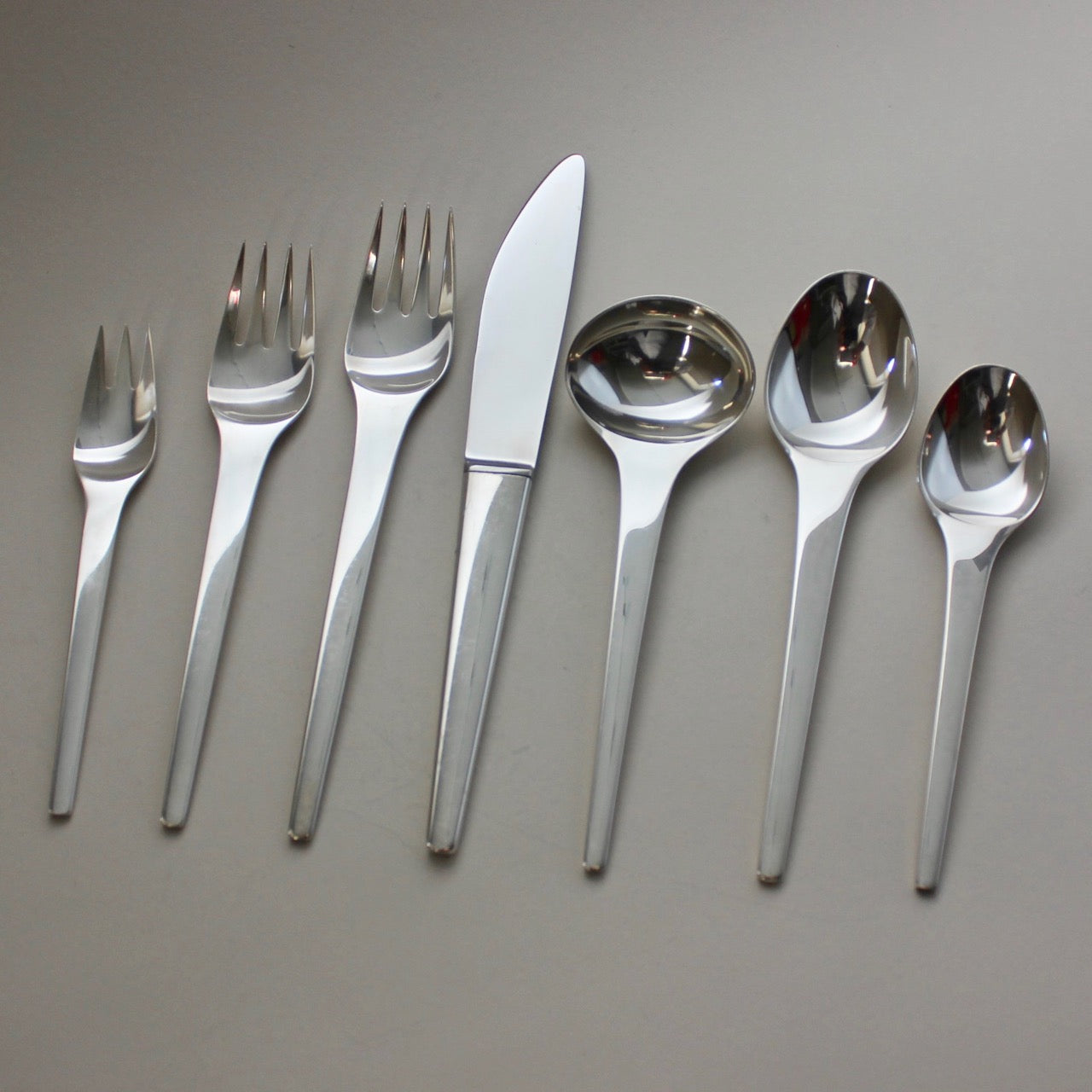 Estate Sterling Silver Georg Jensen "Caravel" by Henning Koppel Service of 8