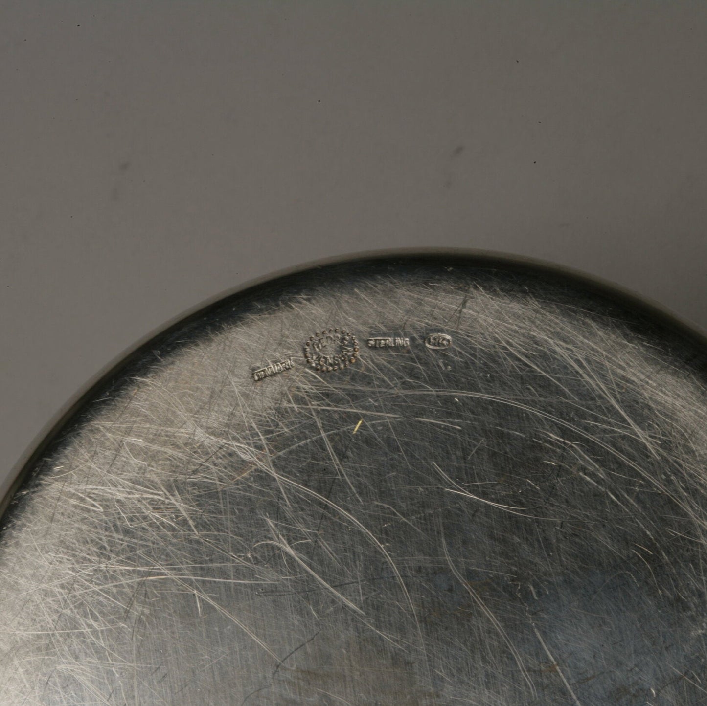 Estate Georg Jensen Sterling Silver Enameled Tea Caddy by Henning Koppel