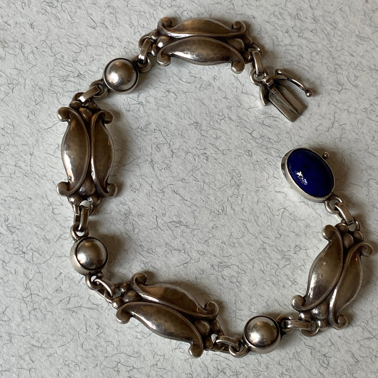 Georg Jensen Sterling Silver Bracelet with Lapis No. 11