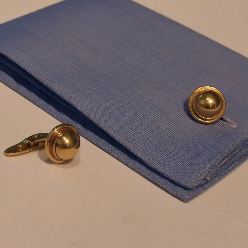 Estate Georg Jensen 18K Gold Cufflink by Harald Nielsen No. 1044D