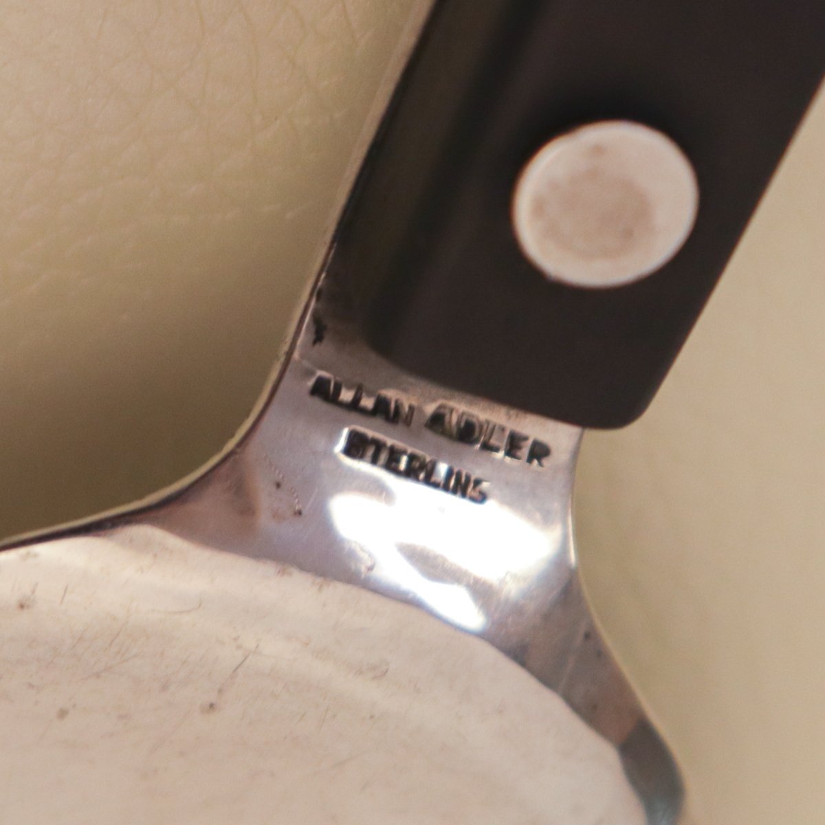 Allan Adler Town & Country Sterling Silver & Ebony Wood Server Large