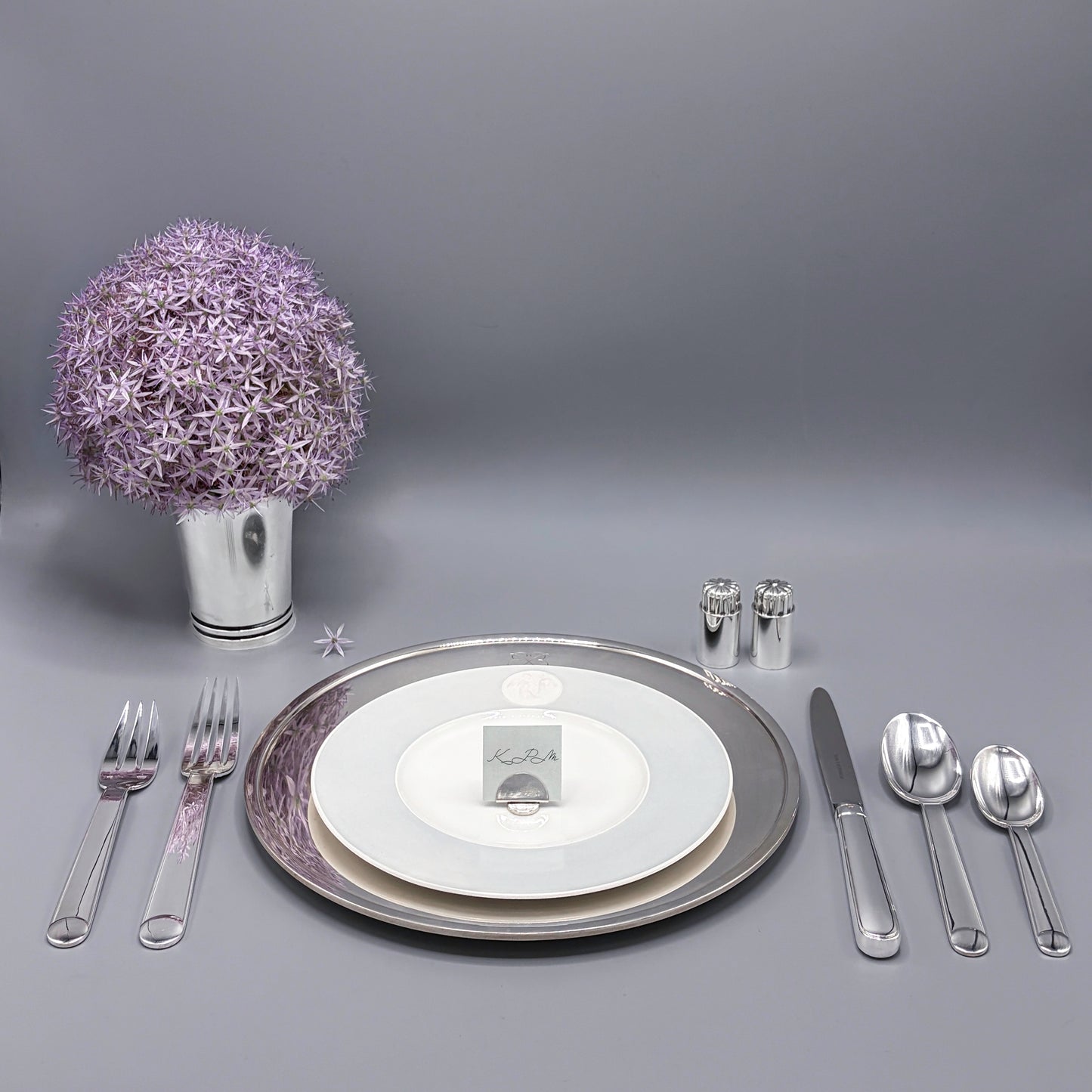 Estate Sterling Silver Set of 6 Cartier Place Card Holders