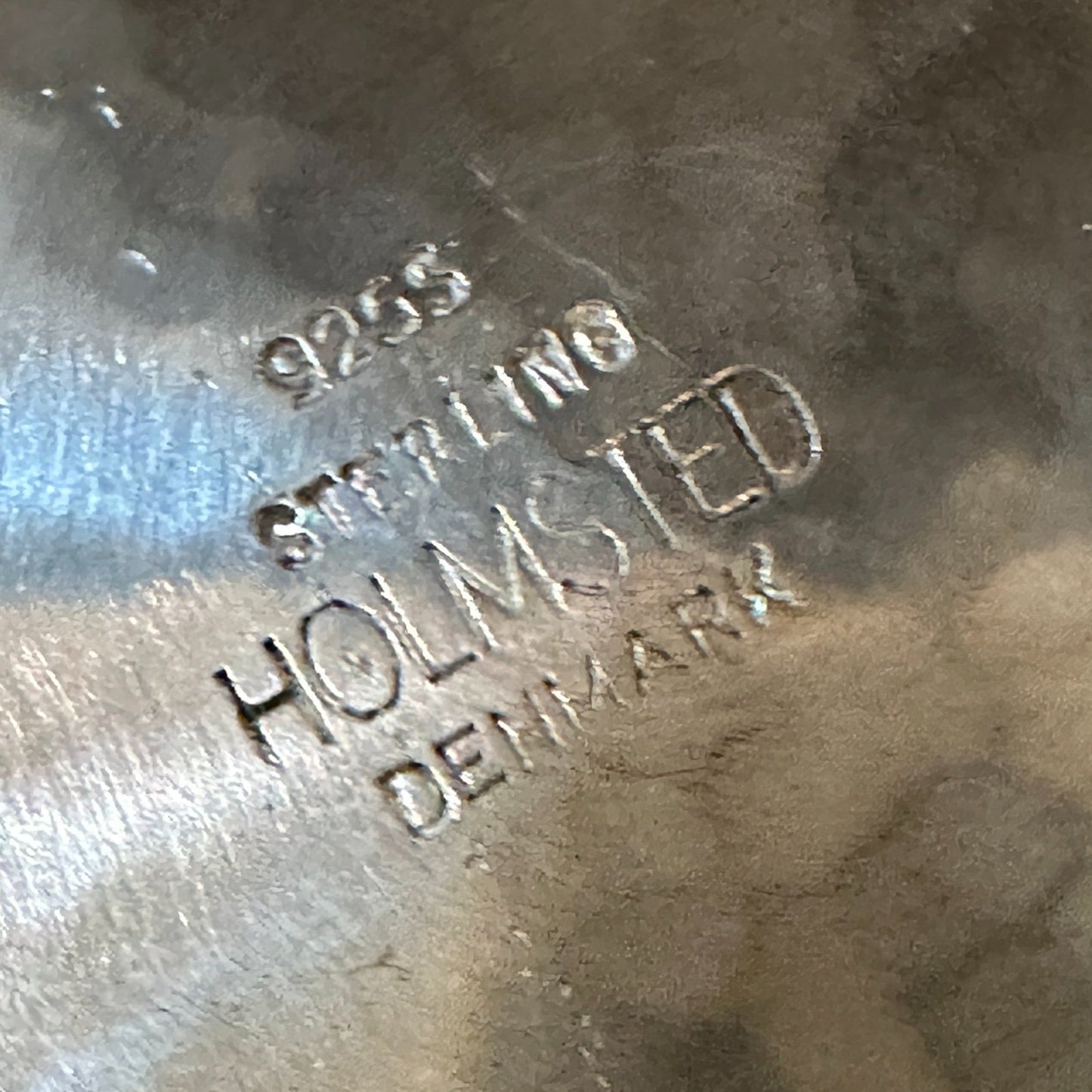 Danish Sterling Silver Caviar Server All Hand Hammered Art Deco Style by Holmsted Denmark