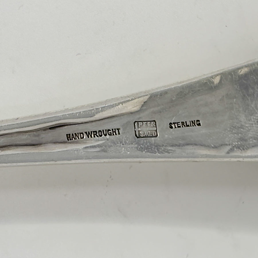 Estate Peer Smed Handwrought Sterling Silver Pie Server "Jack-in-the-Pulpit" (11")