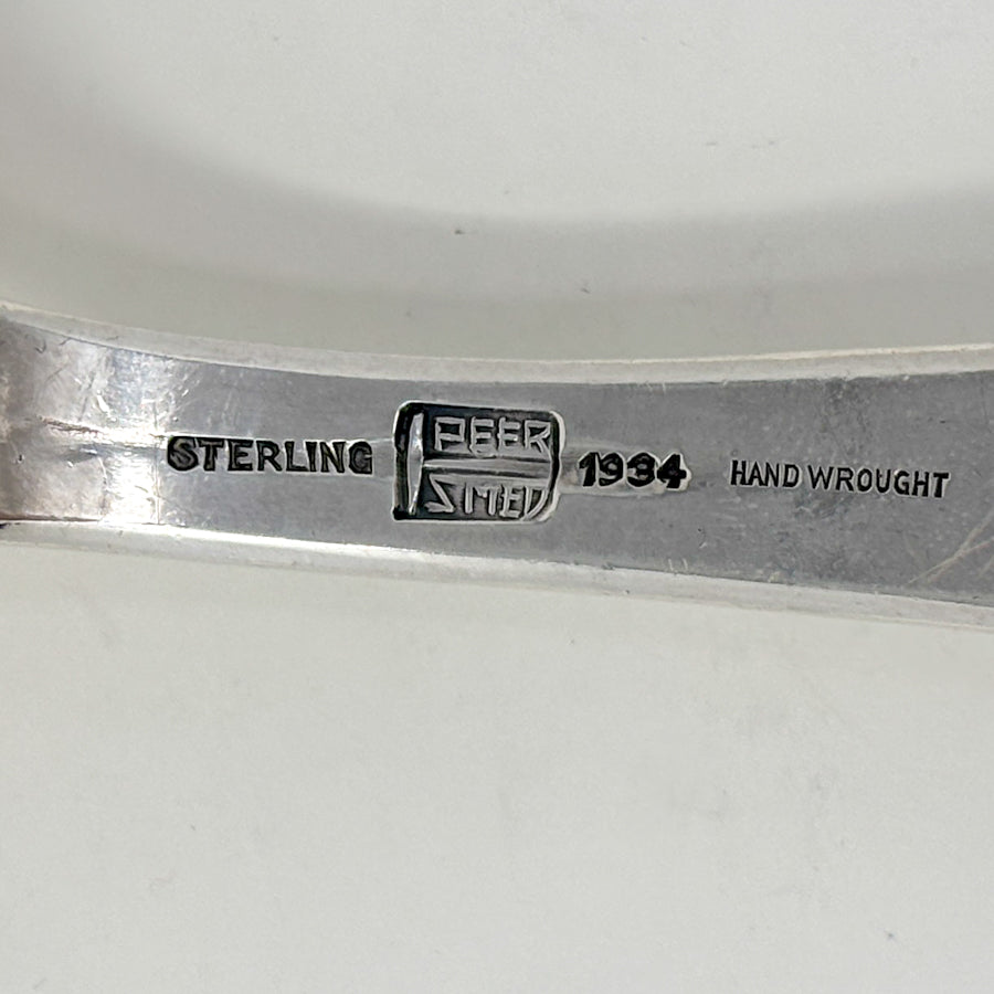 Estate Peer Smed Handwrought Sterling Silver Very Heavy Pie Server "Jack-in-the-Pulpit" (11.25")