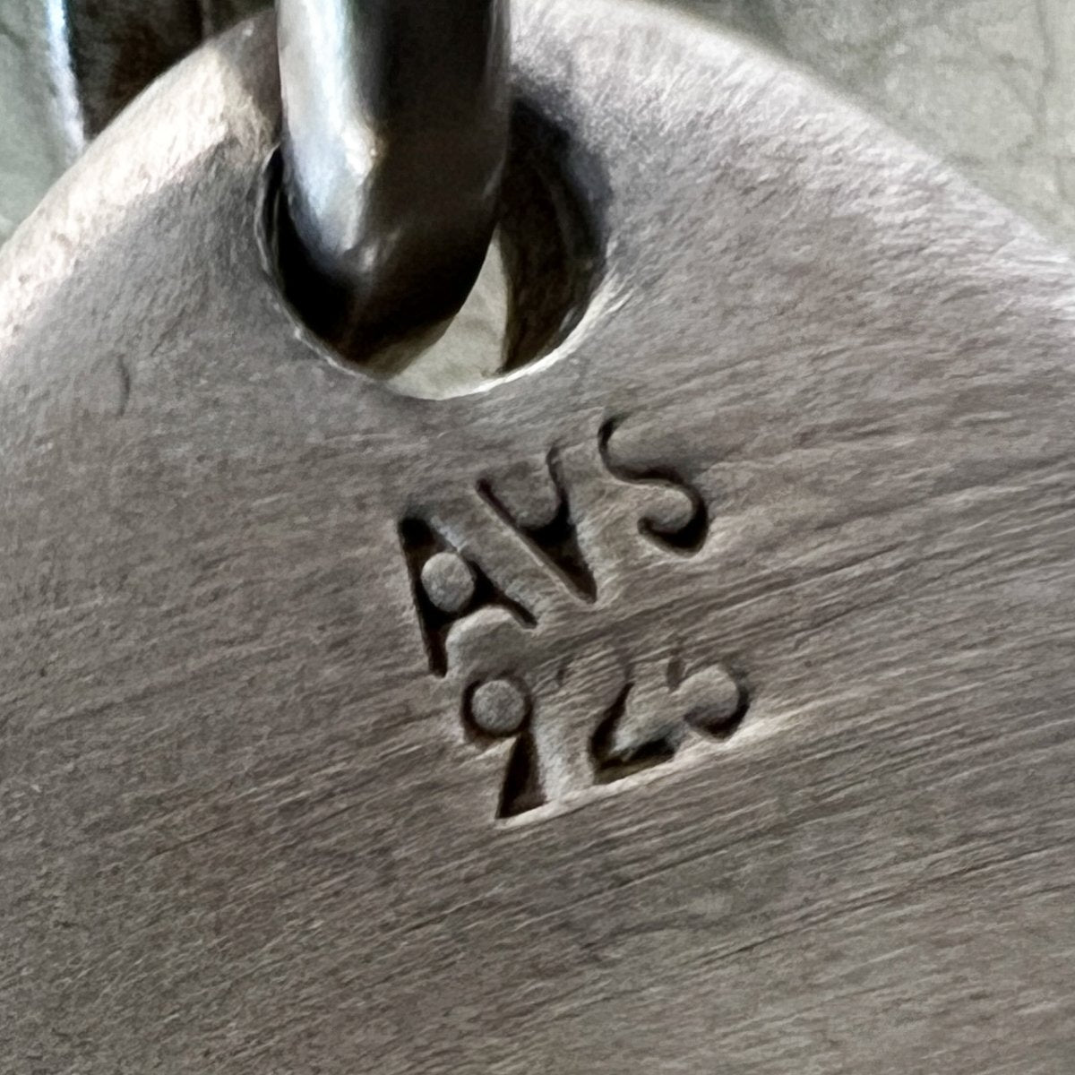 Estate Sterling Silver Modernist Heavy Necklace