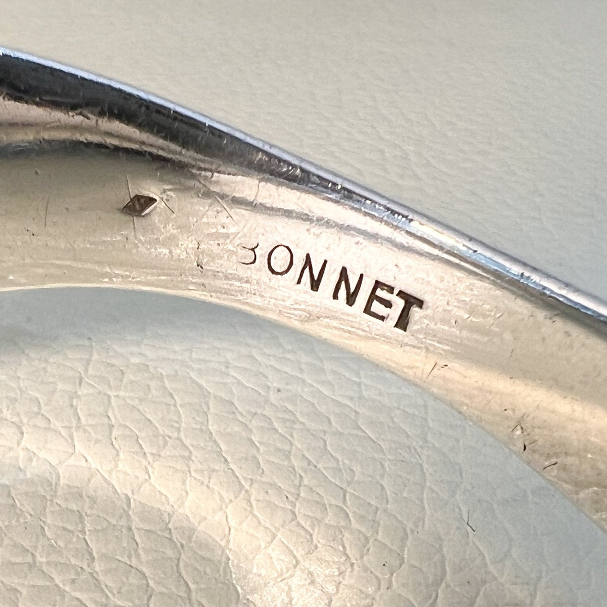 Estate Bonnet Sterling Silver Modernist Wavy Bangle Bracelet