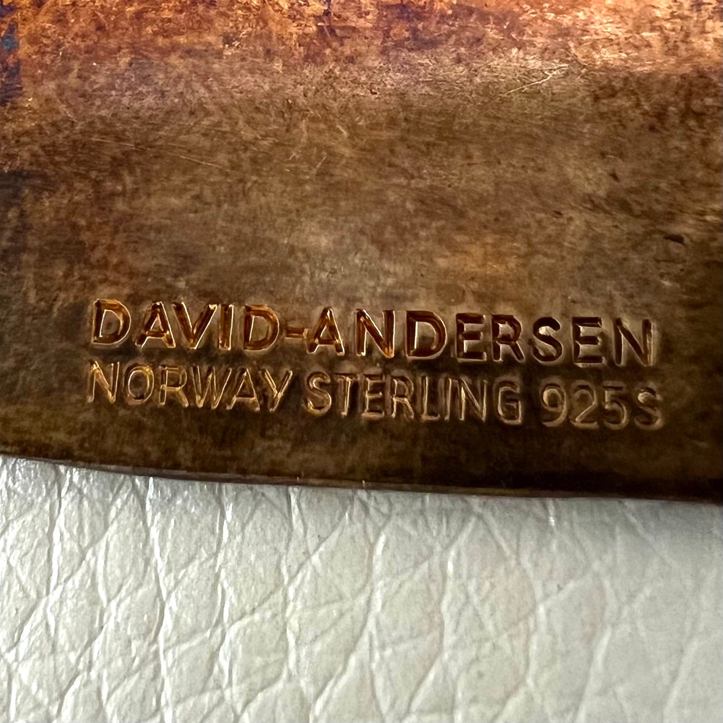 Estate David Andersen Sterling Silver & Enamel "Spring" Pin