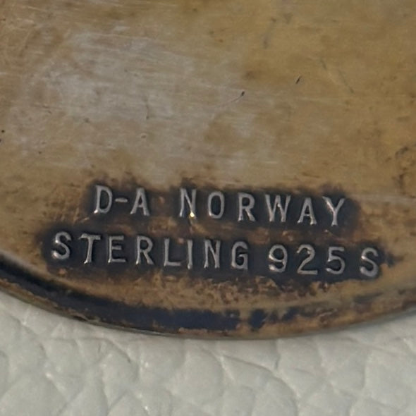 Estate David Andersen Sterling Silver & Enamel Fish Brooch