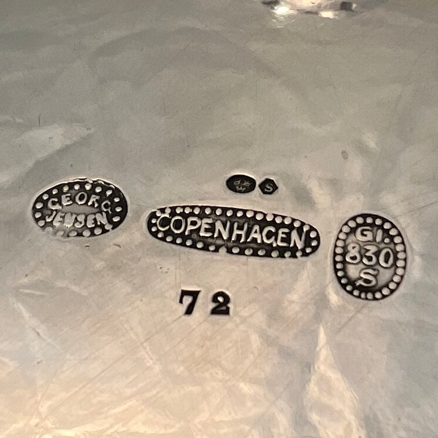 Estate Georg Jensen Antique 830 Silver Tea Caddy by Johan Rohde No. 72