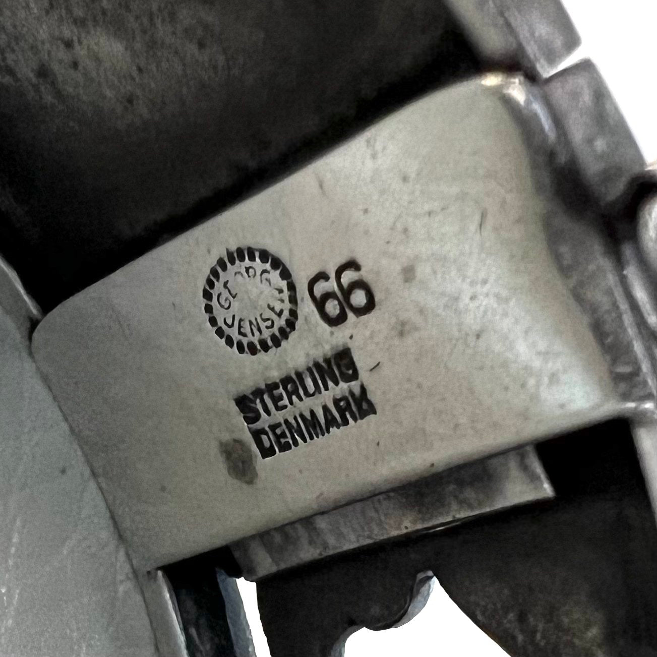 Estate Georg Jensen Sterling Silver Art Deco Bangle by Harald Nielsen No. 66