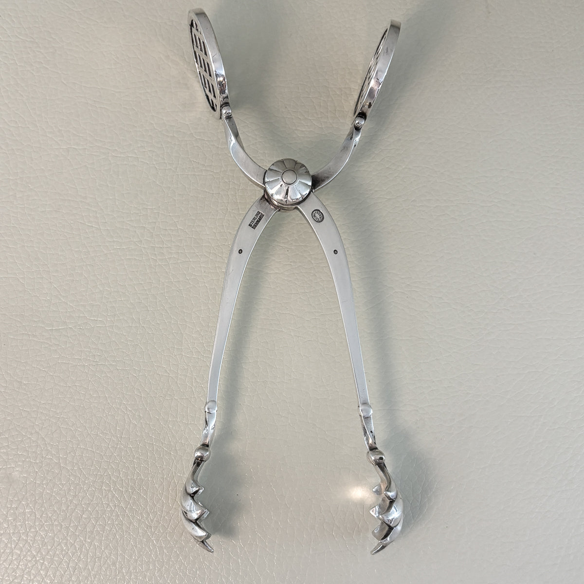 Estate Georg Jensen Sterling Silver "Bernadotte" Pattern Ice Tongs by Sigvard Bernadotte