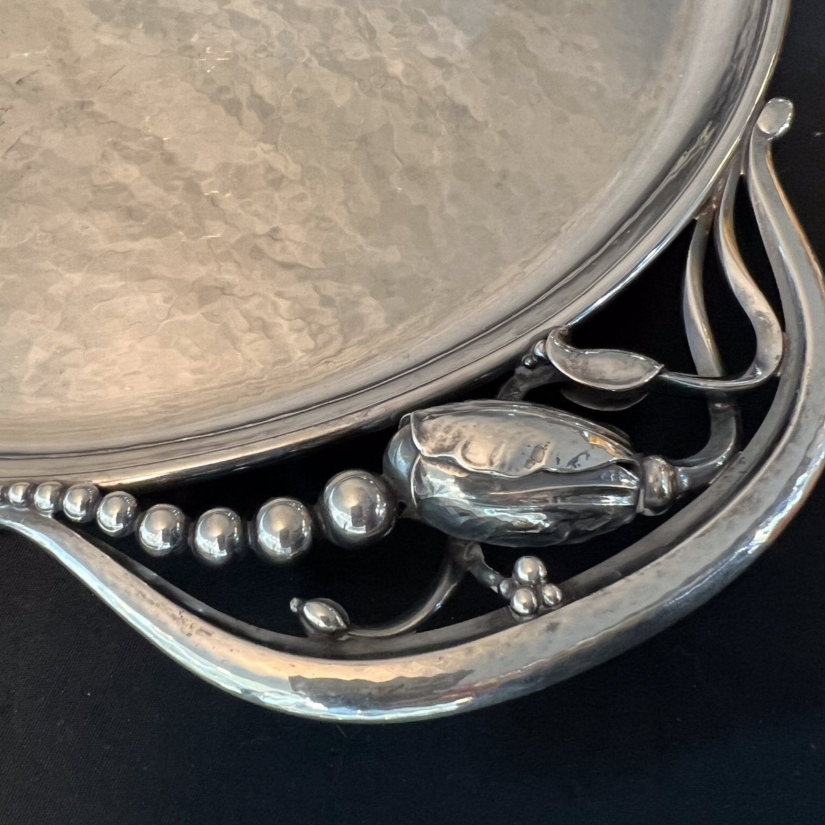 Estate Georg Jensen Sterling Silver "Blossom" Small Tray No 2H