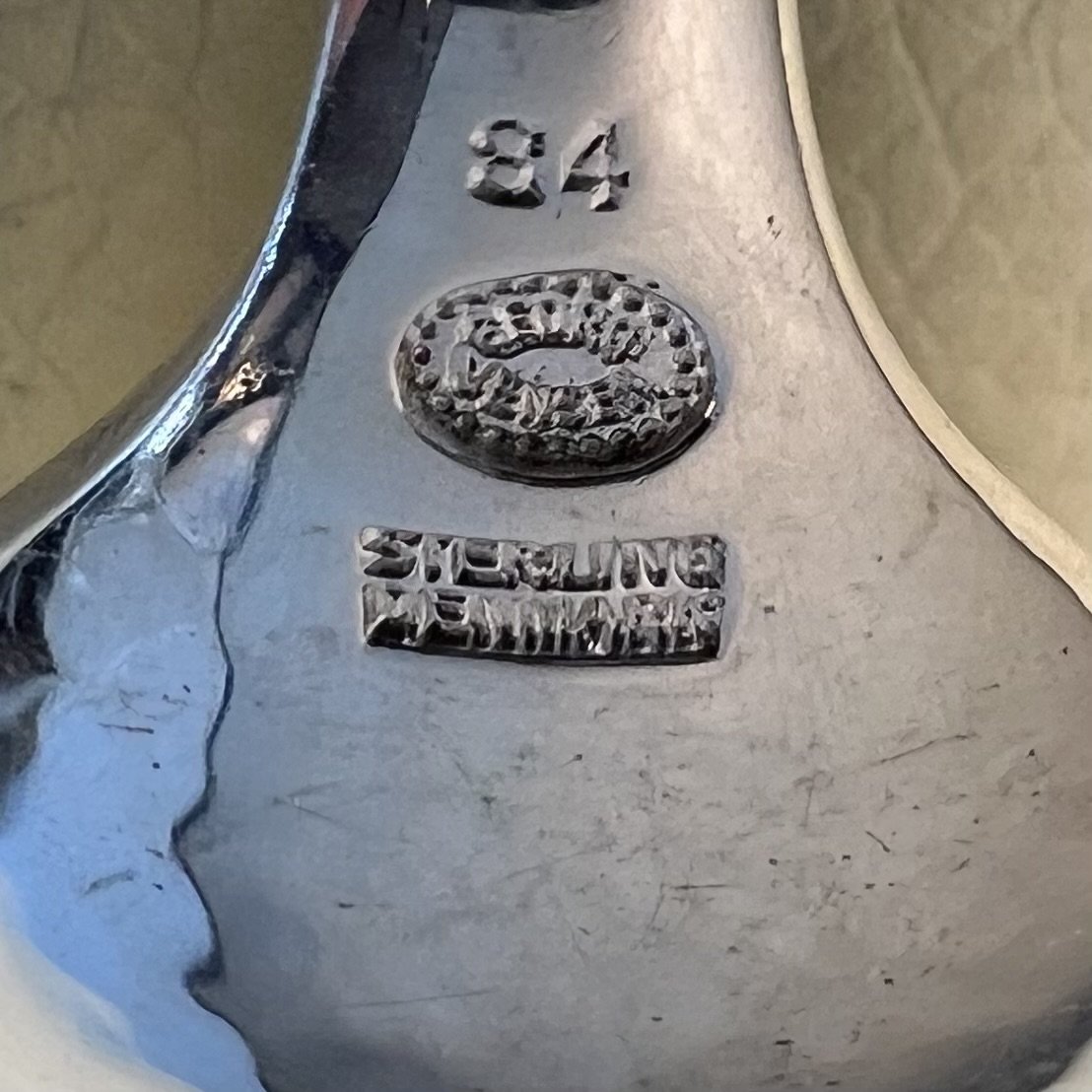 Estate Georg Jensen Sterling Silver "Blossom" Teaspoon Small Design No. 84