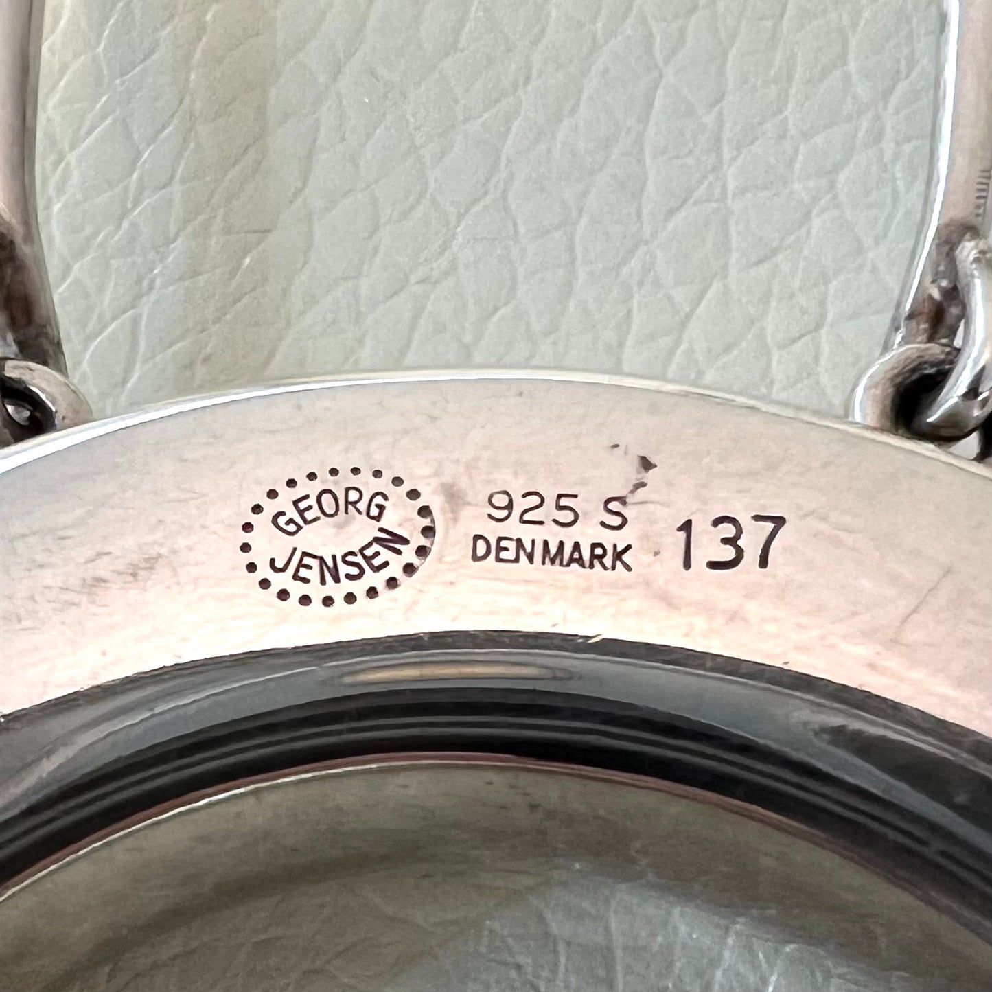 Estate Georg Jensen Sterling Silver Large Pendant Necklace by Astrid Fog No. 137