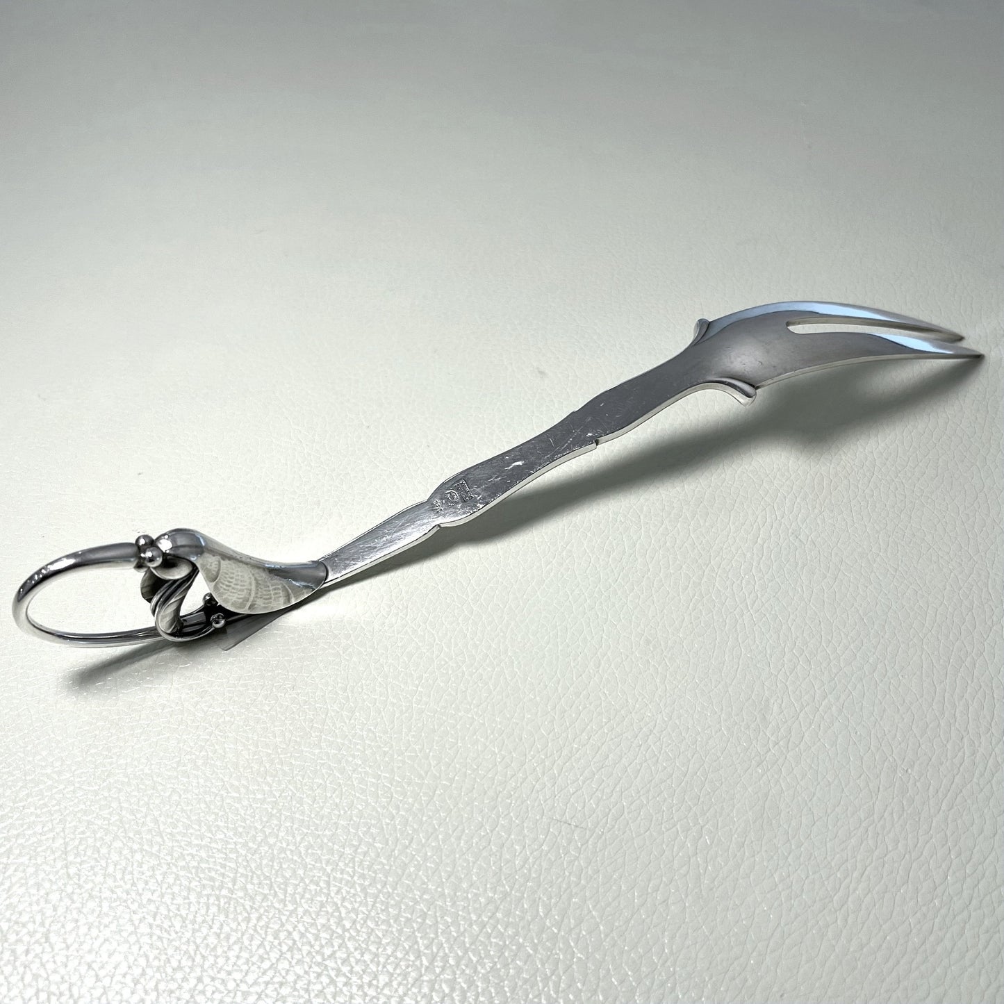 Estate Georg Jensen Sterling Silver "Leaf & Berry" Meat Fork No. 141