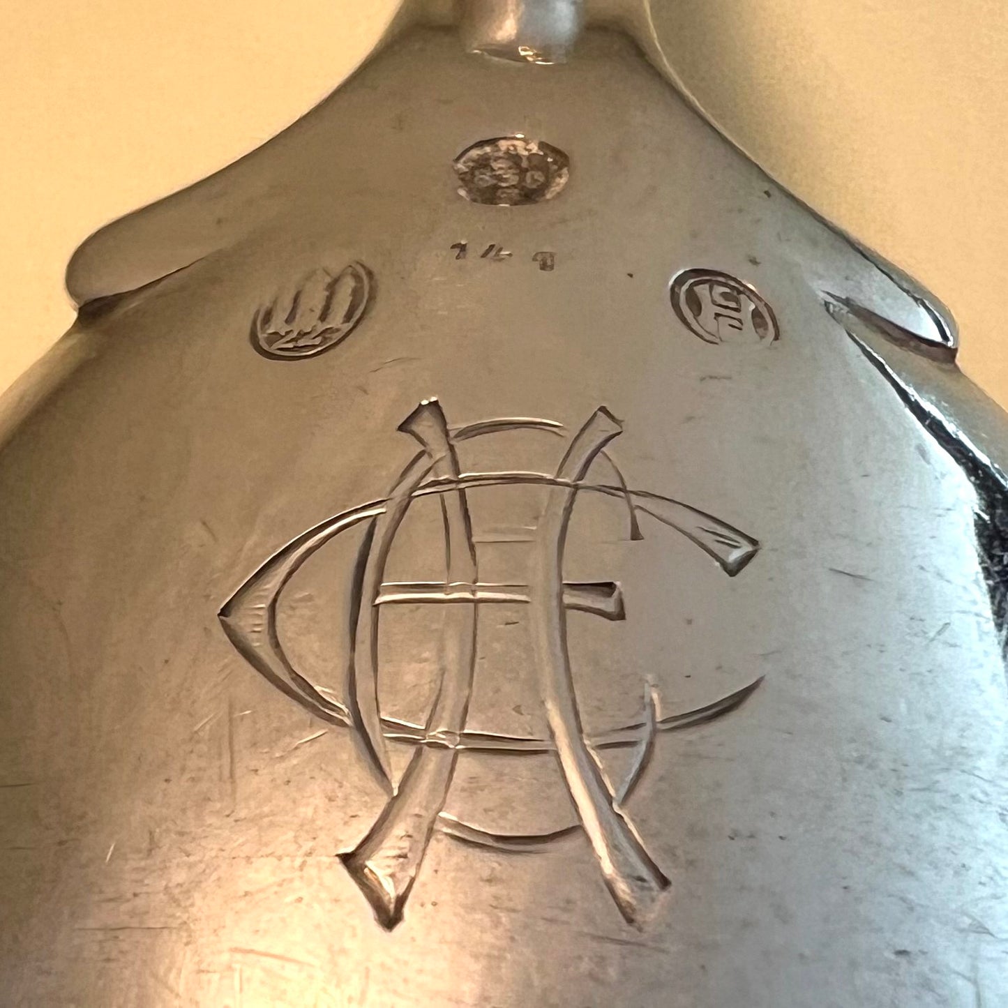 Estate Georg Jensen Sterling Silver "Leaf & Berry" Serving Spoon/Sauce Ladle No. 141