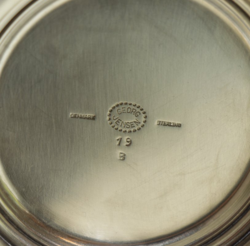 Estate Georg Jensen Large Sterling Silver "Louvre" Bowl No. 19B