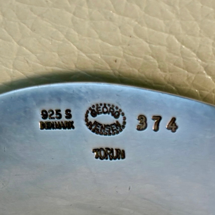 Estate Georg Jensen Sterling Silver "Mobius" Large Brooch by Vivianna Torun No. 374