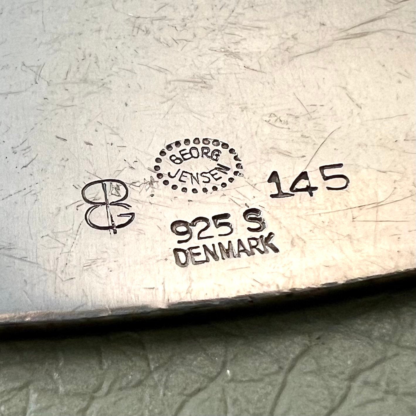 Estate Georg Jensen Sterling Silver Modernist Pendant by Bent Gabrielsen No. 145