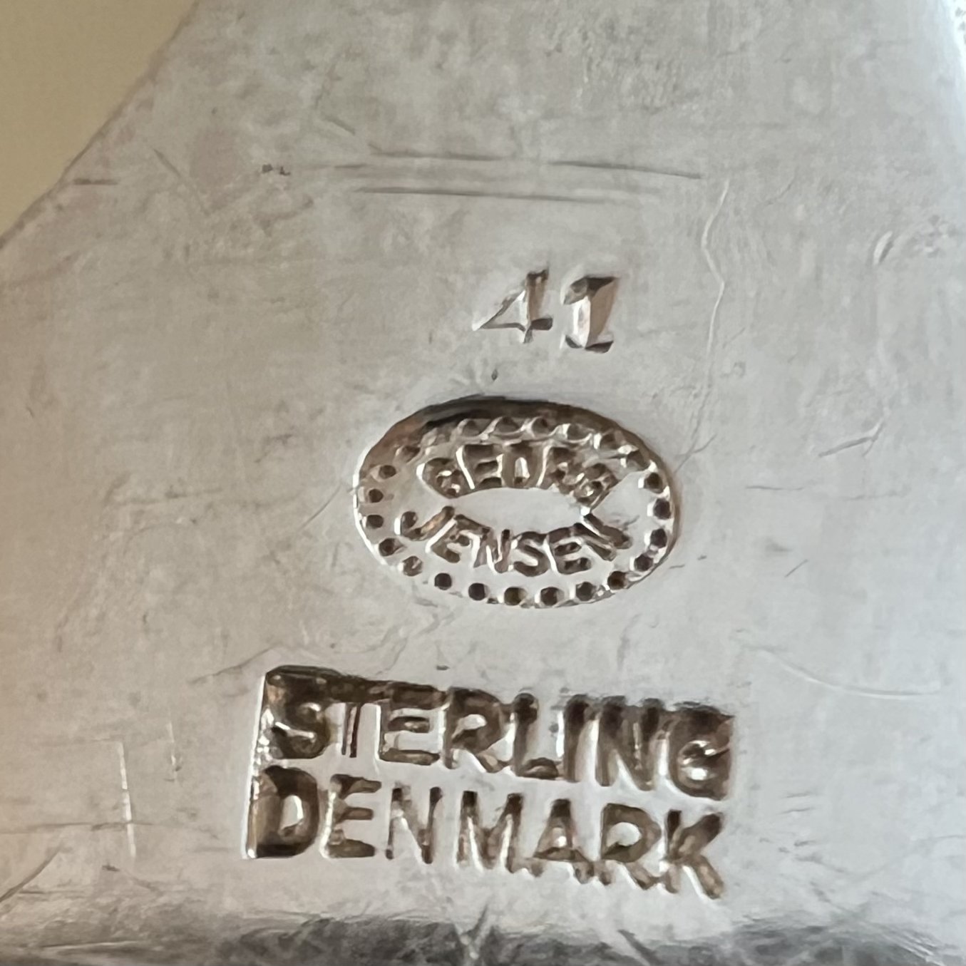 Estate Georg Jensen Sterling Silver Ornamental Server with Serrated Edge No. 41