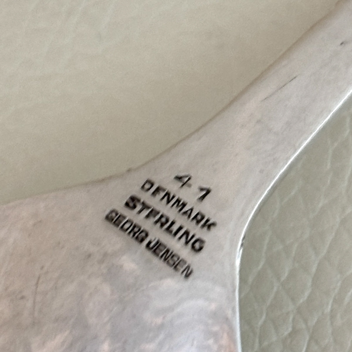 Estate Georg Jensen Sterling Silver Ornamental Small Serving Fork No. 41