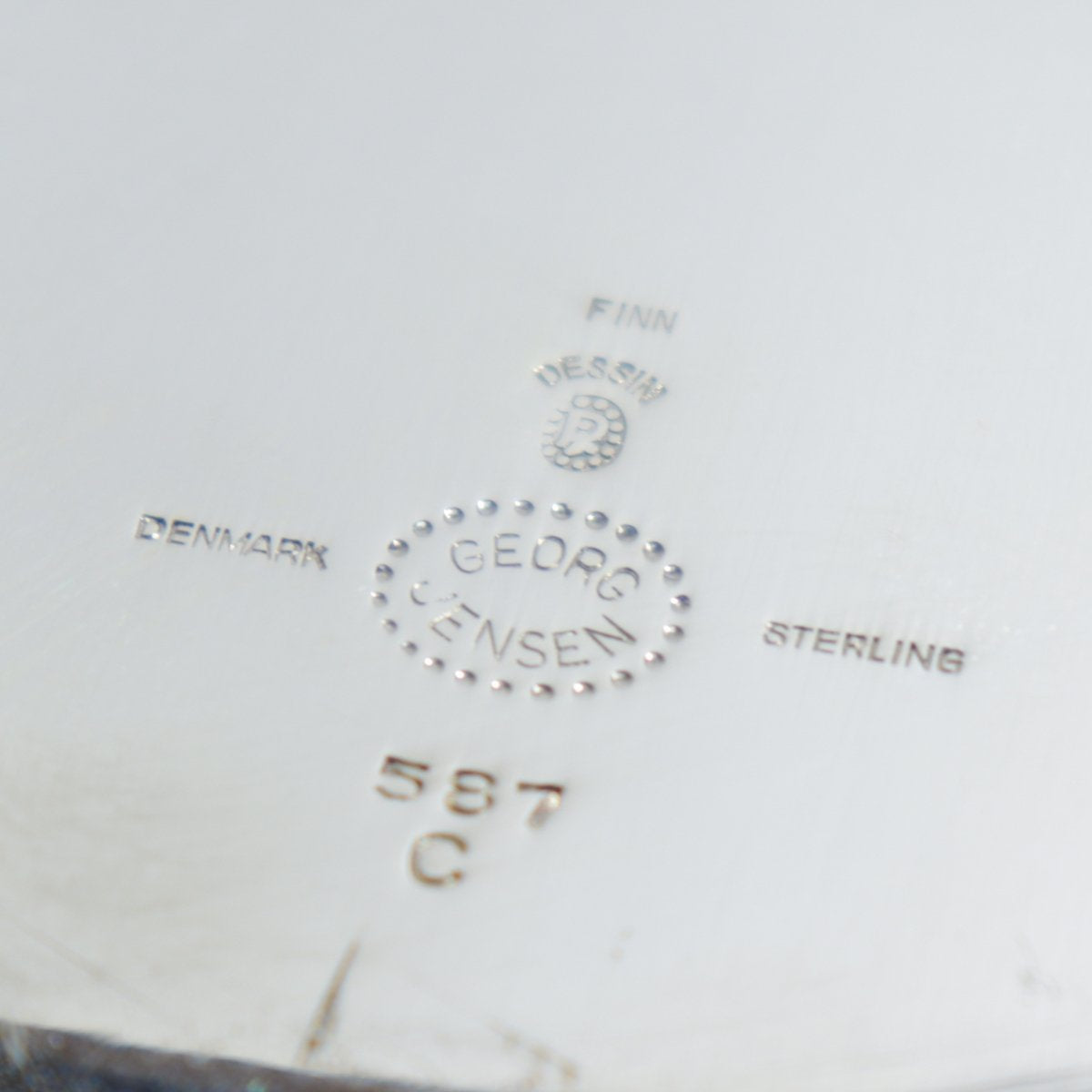 Estate Georg Jensen Sterling Silver Service Plate by Johan Rohde No. 587C