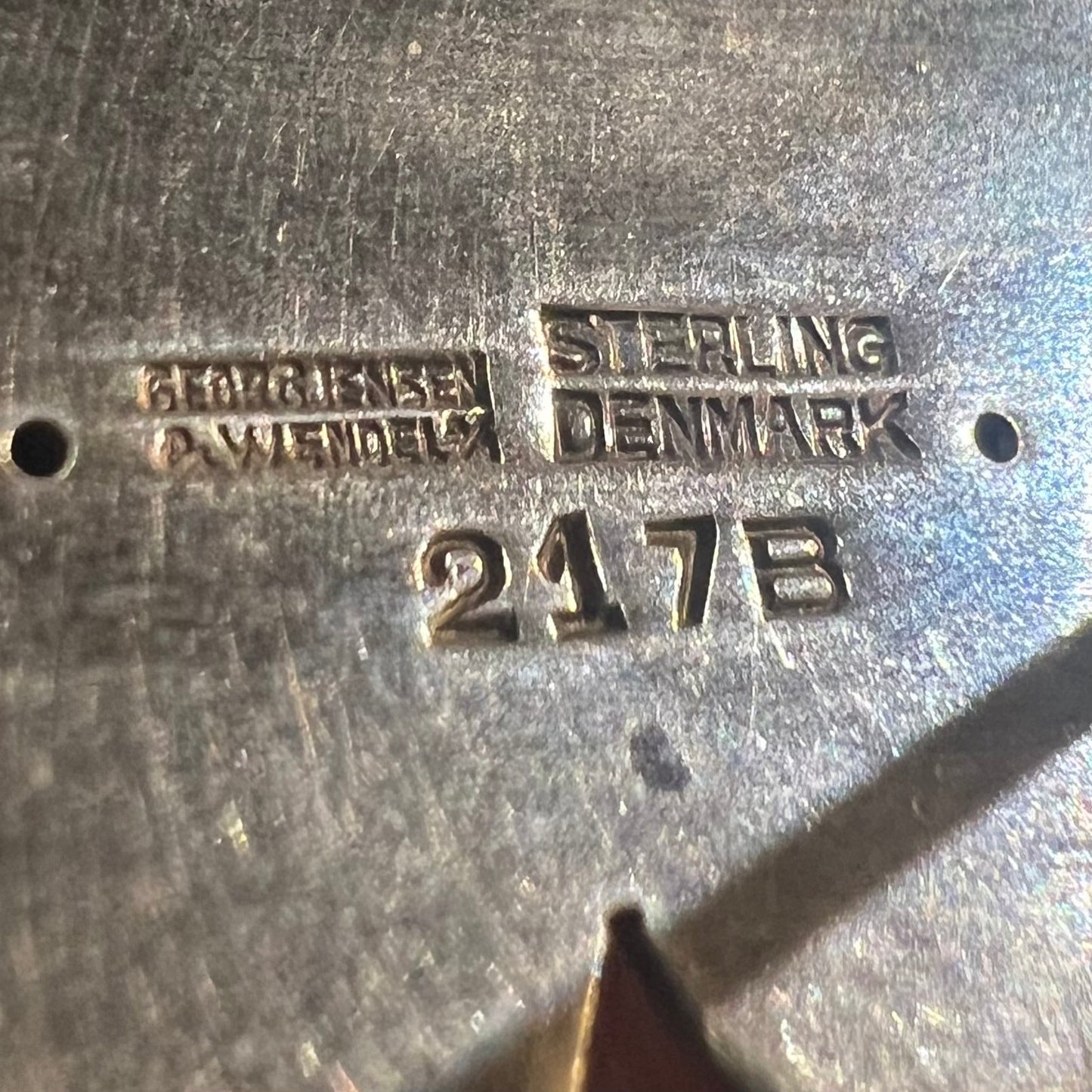 Estate Georg Jensen & Wendel Sterling Silver Moonlight Grapes Brooch Design No. 217B by Harald Nielsen