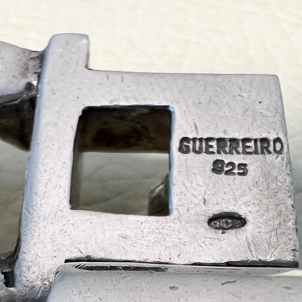 Estate Guerreiro São Paulo Sterling Silver Brazilian Link Necklace with Extra Link