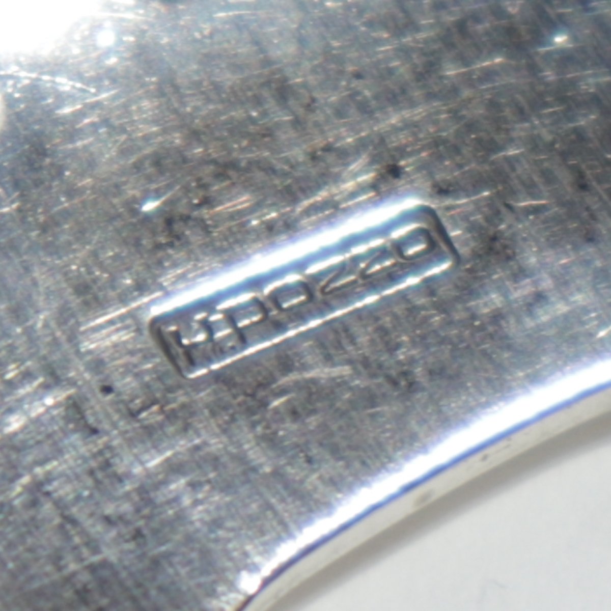 Estate H. Pozzo 800 Silver Modernist Cuff Bracelet