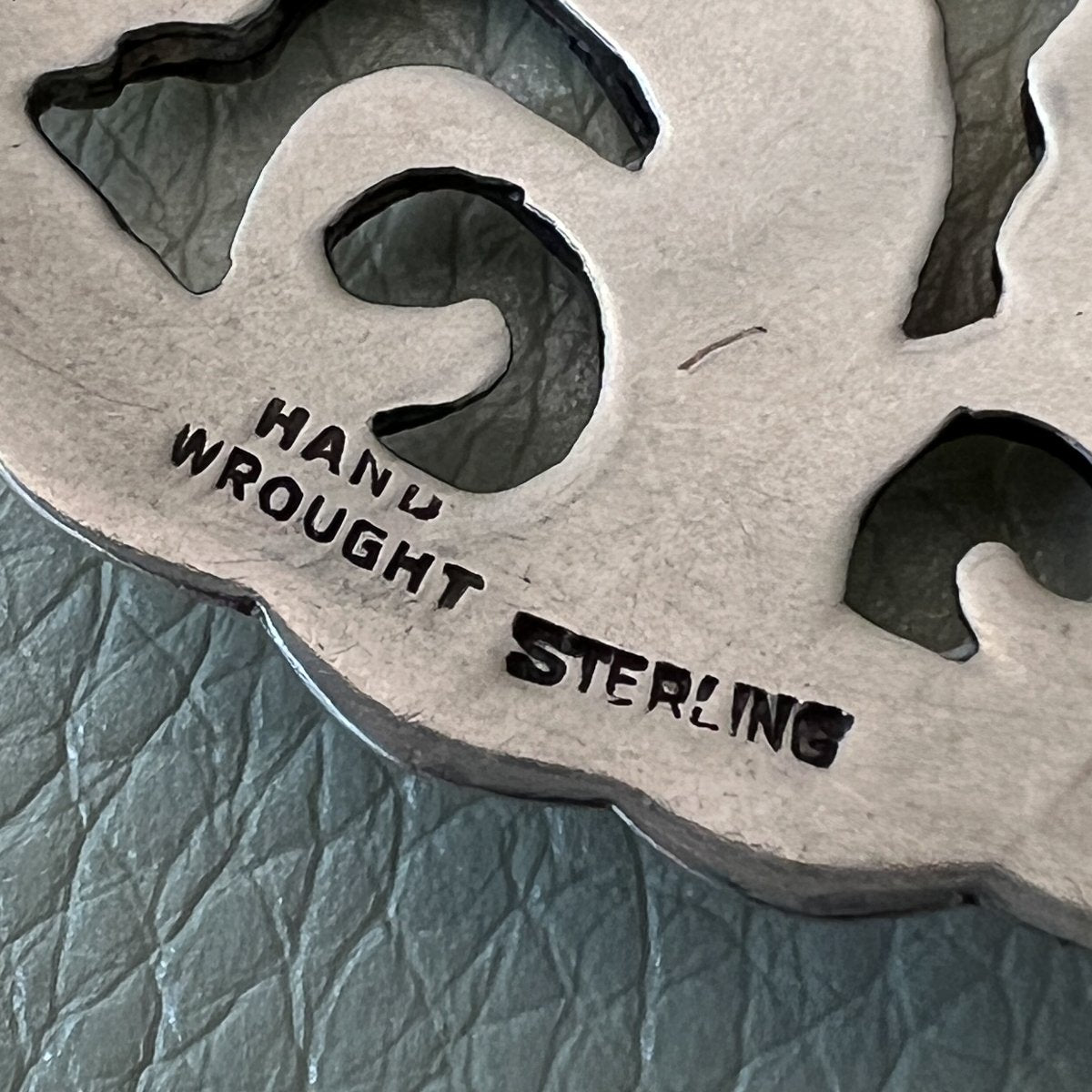 Estate Kalo Hand Wrought Sterling Silver Art Nouveau Flower Brooch