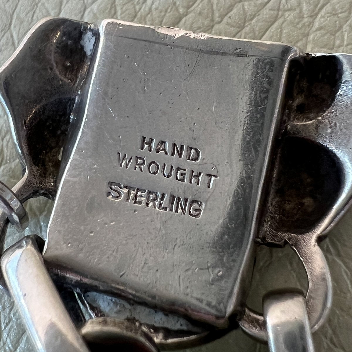 Estate Kalo Hand Wrought Sterling Silver Art Nouveau Leaf Bracelet by Bjarne Axness