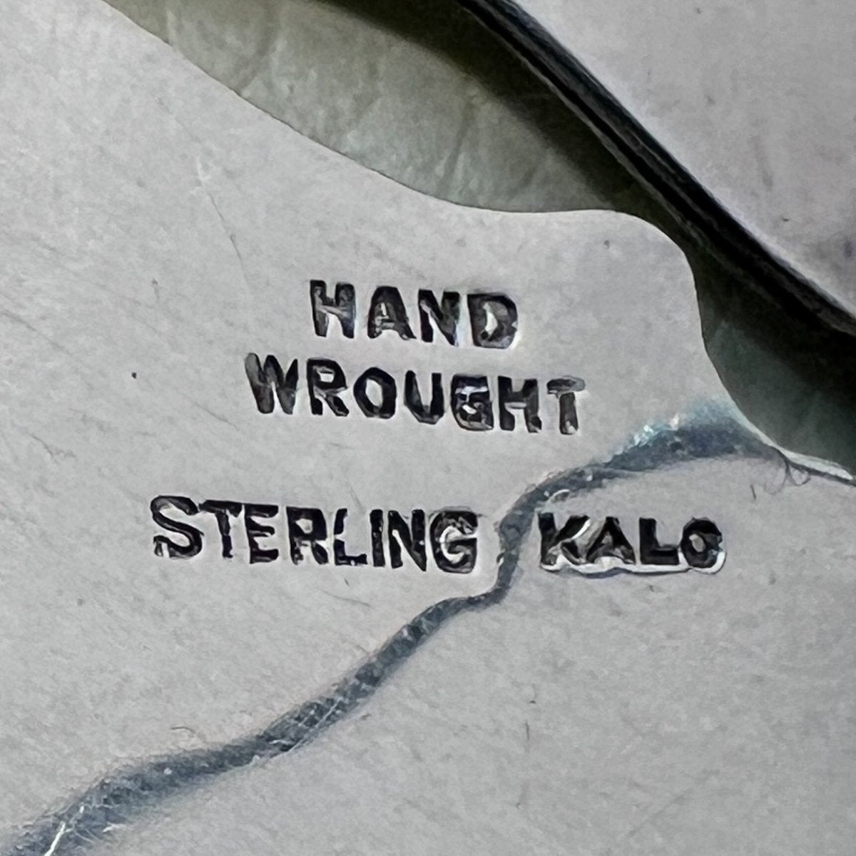 Estate Kalo Hand Wrought Sterling Silver Art Nouveau Orchid Brooch by Bjarne Axness