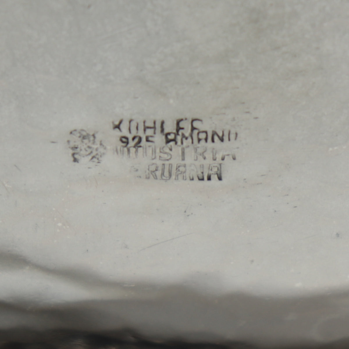 Estate Kohler Peruvian Sterling Silver Small Hand Hammered Serving Dish