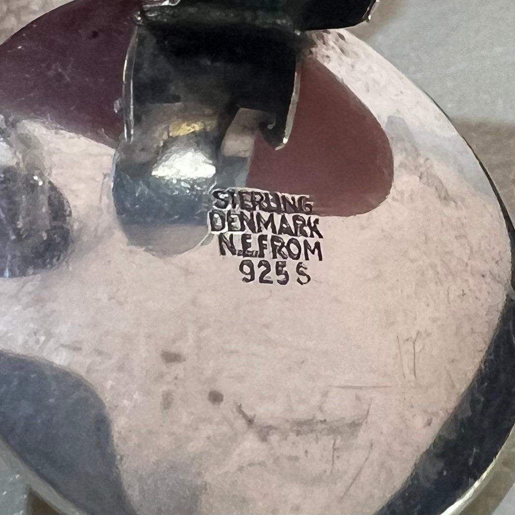 Estate N.E. From Sterling Silver Clip-On Earrings