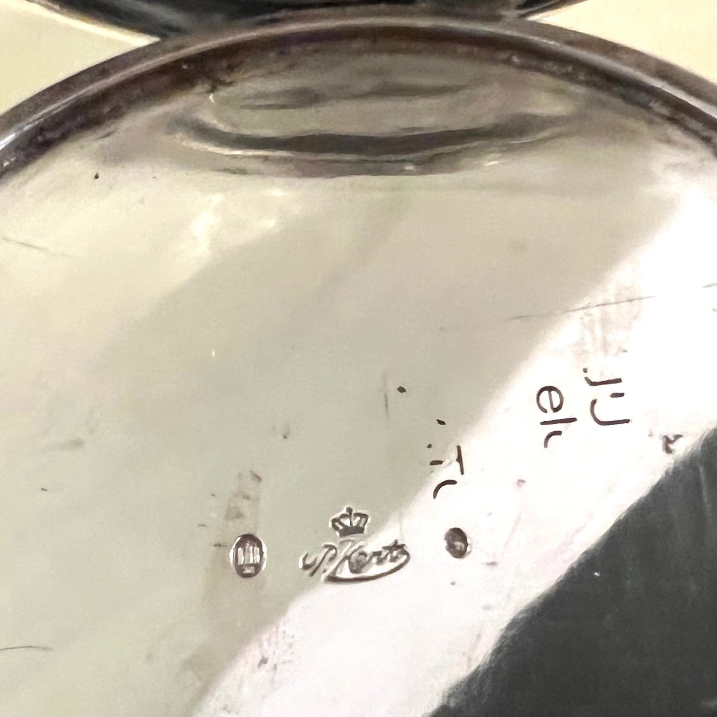 Estate Peter Hertz Sterling Silver Art Deco Clock