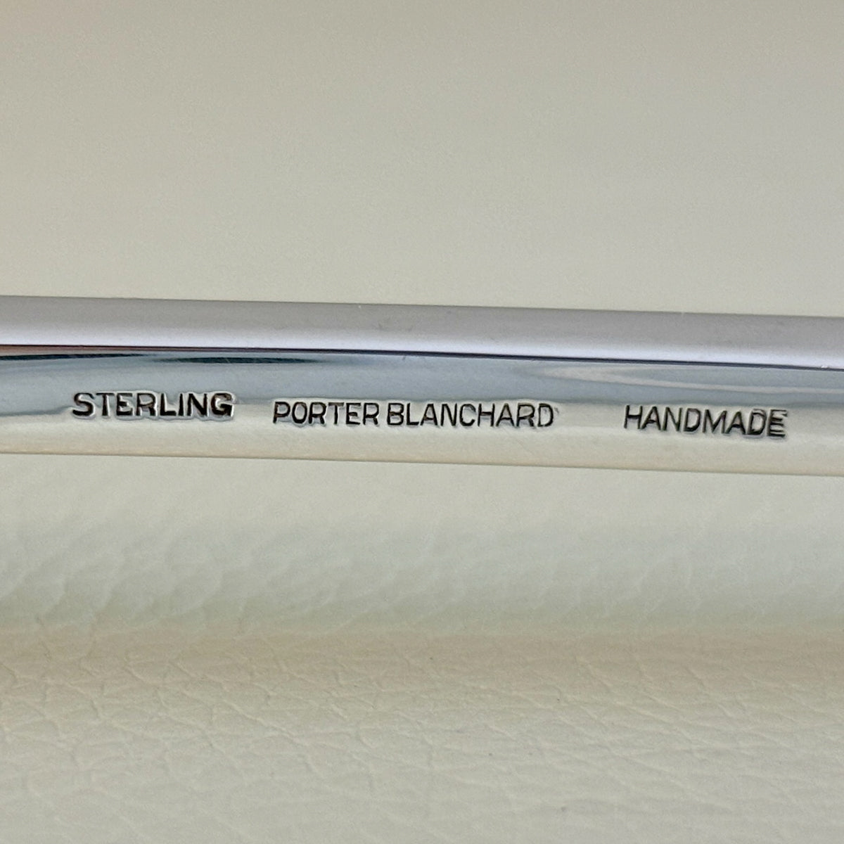 Estate Porter Blanchard Sterling Silver "Modern Scroll" 3 Tine Extra-Long Serving Fork