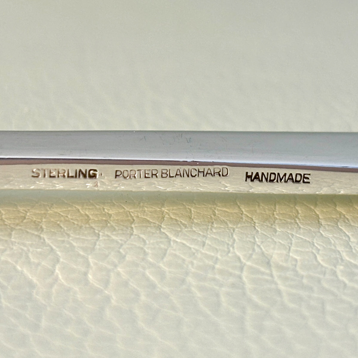 Estate Porter Blanchard Sterling Silver "Modern Scroll" 4 Tine Small Serving Fork