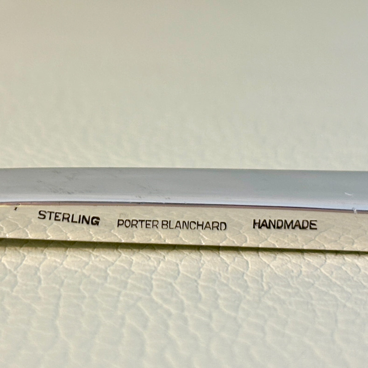 Estate Porter Blanchard Sterling Silver "Modern Scroll" Fish Server and Fork Set