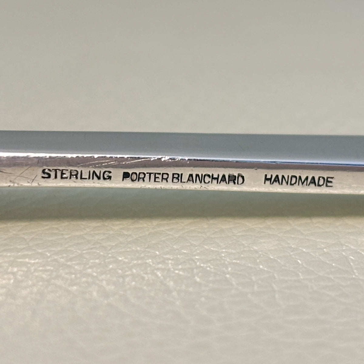 Estate Porter Blanchard Sterling Silver "Modern Scroll" Large Sugar Shovel