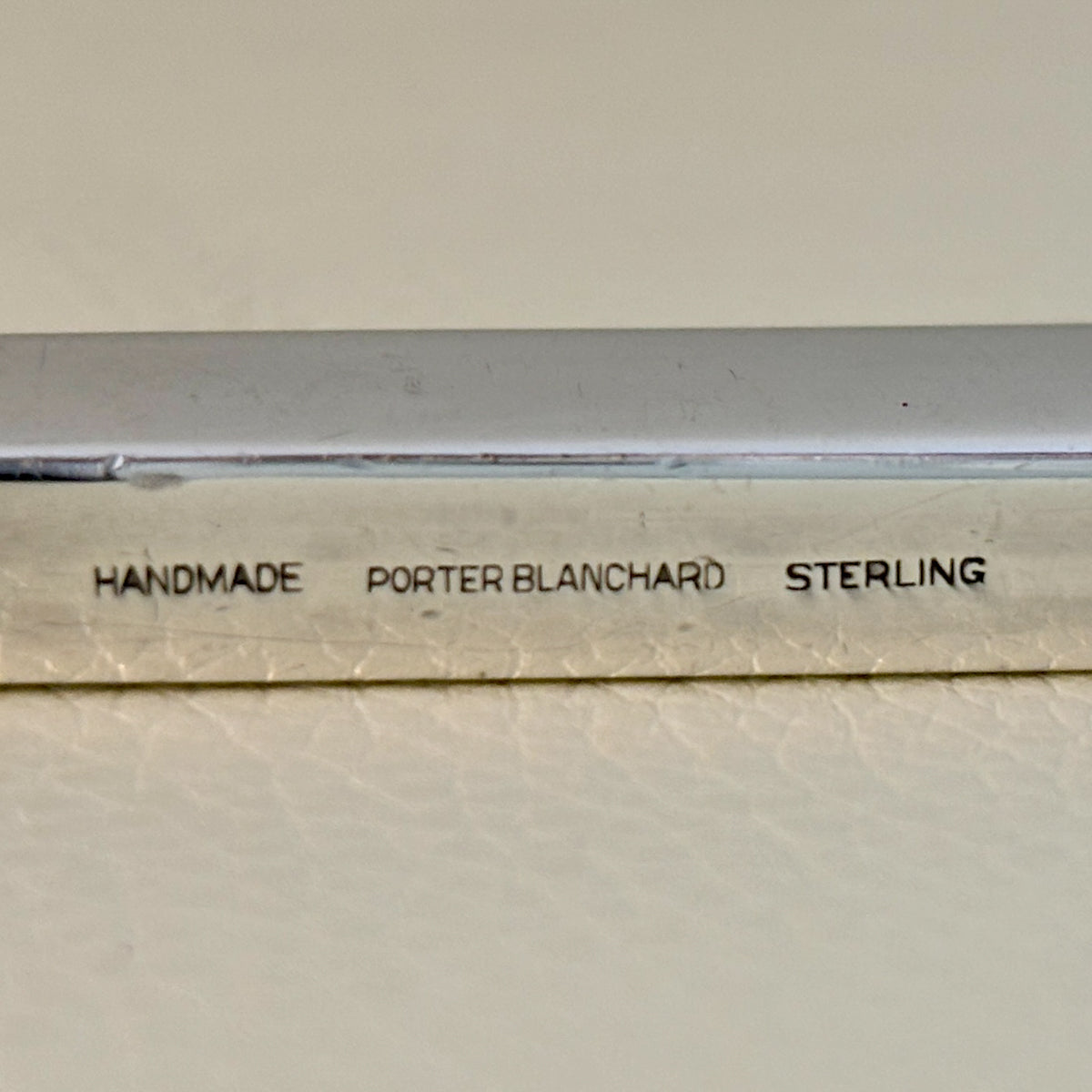Estate Porter Blanchard Sterling Silver "Modern Scroll" Medium Carving Set