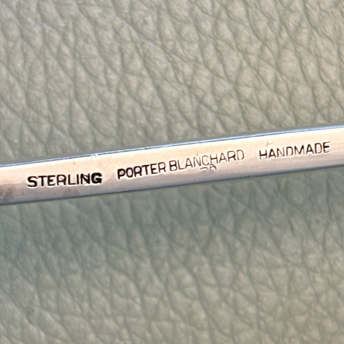 Estate Porter Blanchard Sterling Silver "Modern Scroll" Pierced Tongs