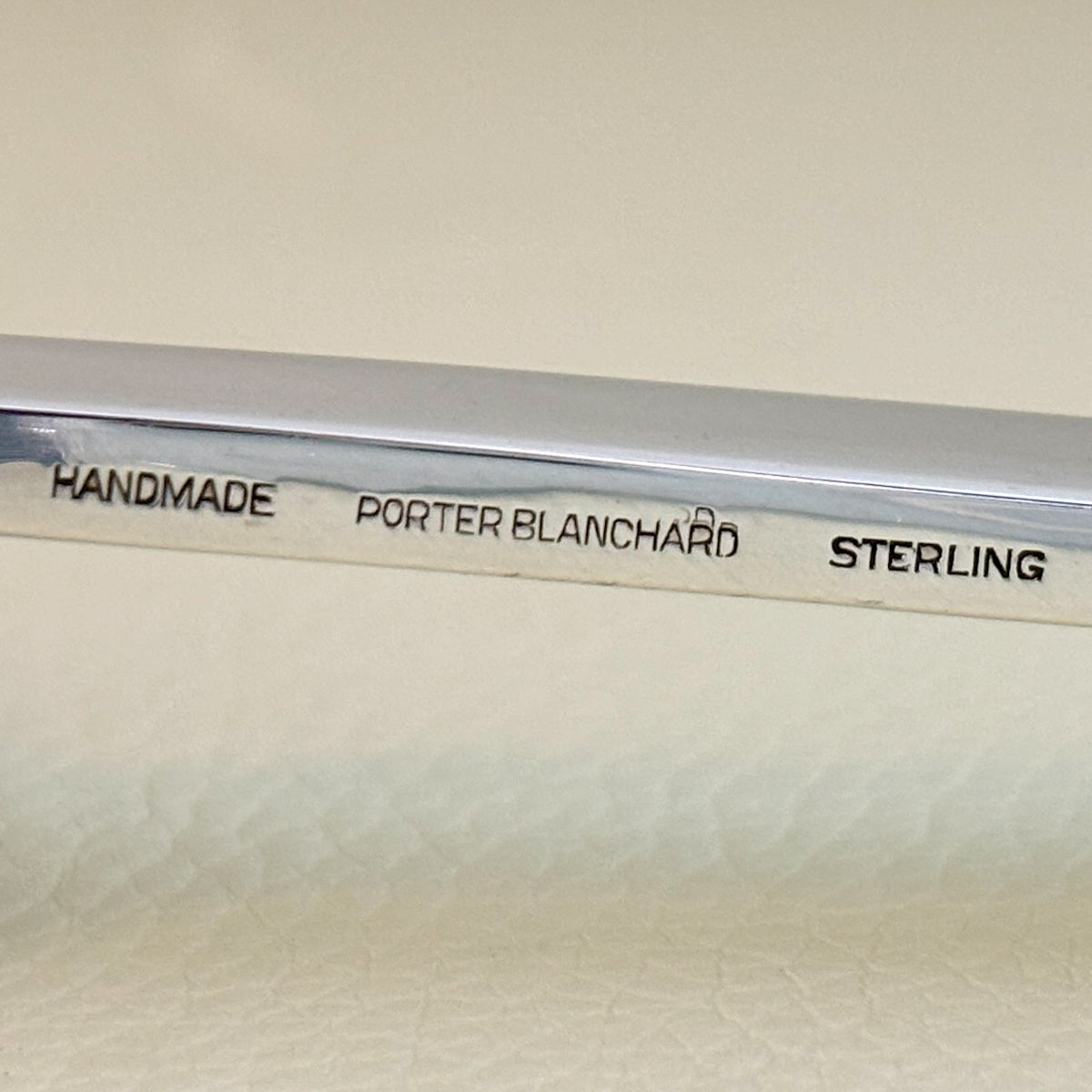 Estate Porter Blanchard Sterling Silver "Modern Scroll" Heart-Shaped Serving Spoon