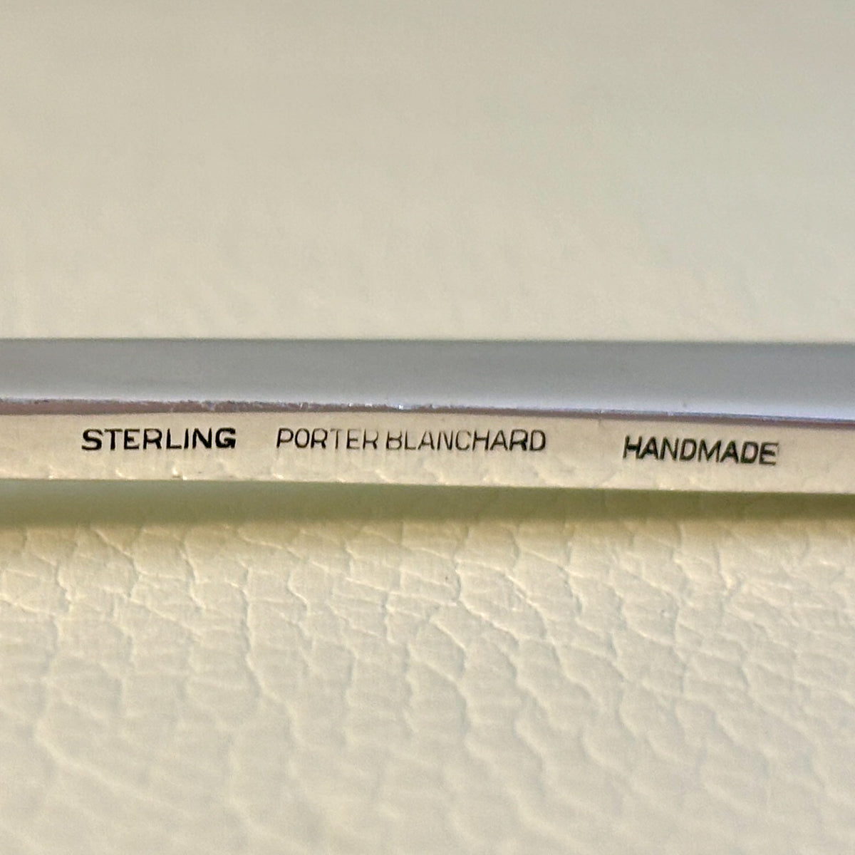 Estate Porter Blanchard Sterling Silver "Modern Scroll" Small Flat Ovoid Server