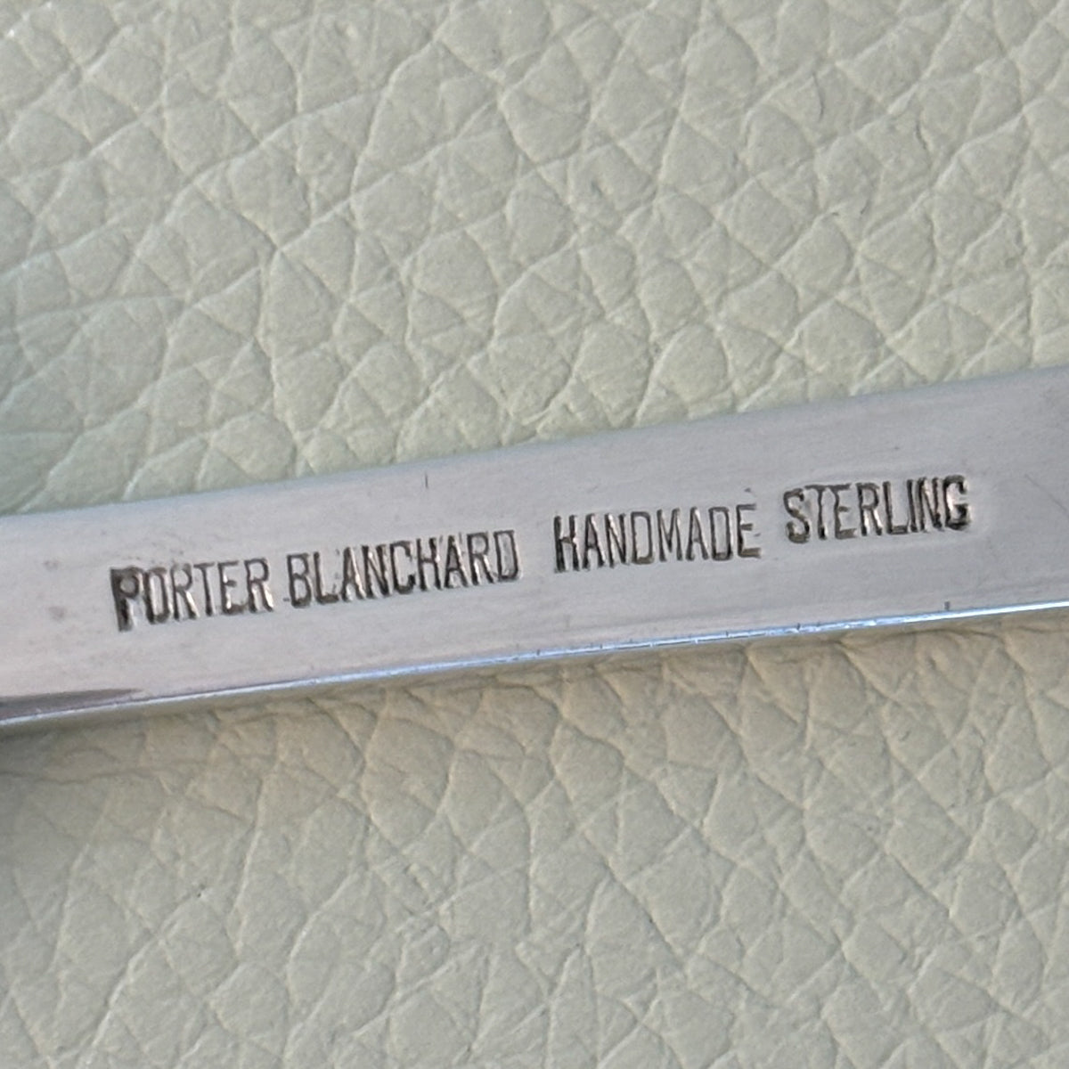 Estate Porter Blanchard Sterling Silver "Modern Scroll" Tea Bag Holder