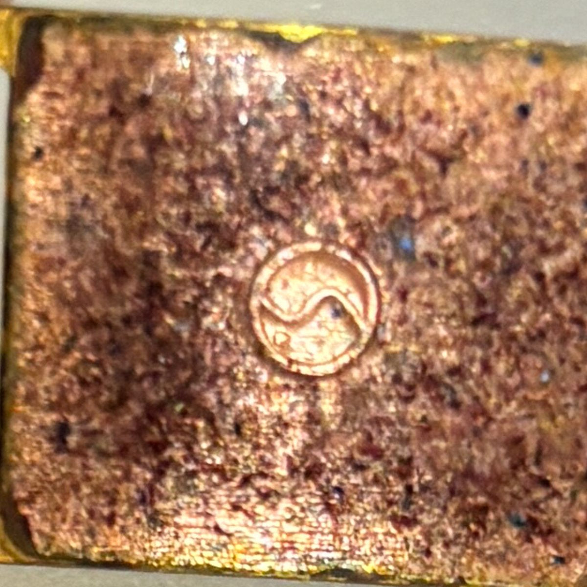 Estate Scholtz & Lammel Brass with Matte Red Enamel Bracelet