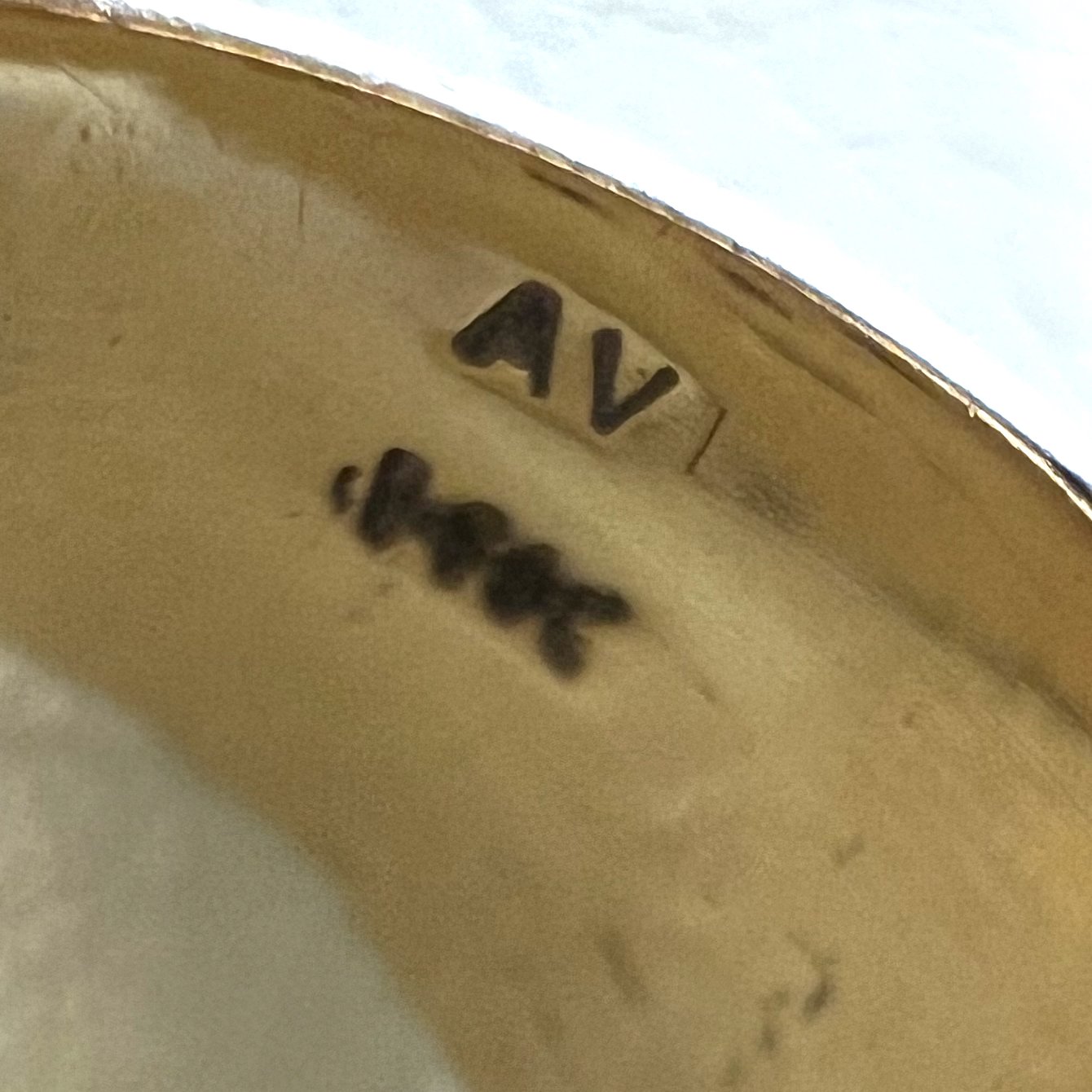 Estate Tiffany & Co. Favrile Scarab on Handmade 14K Gold Ring