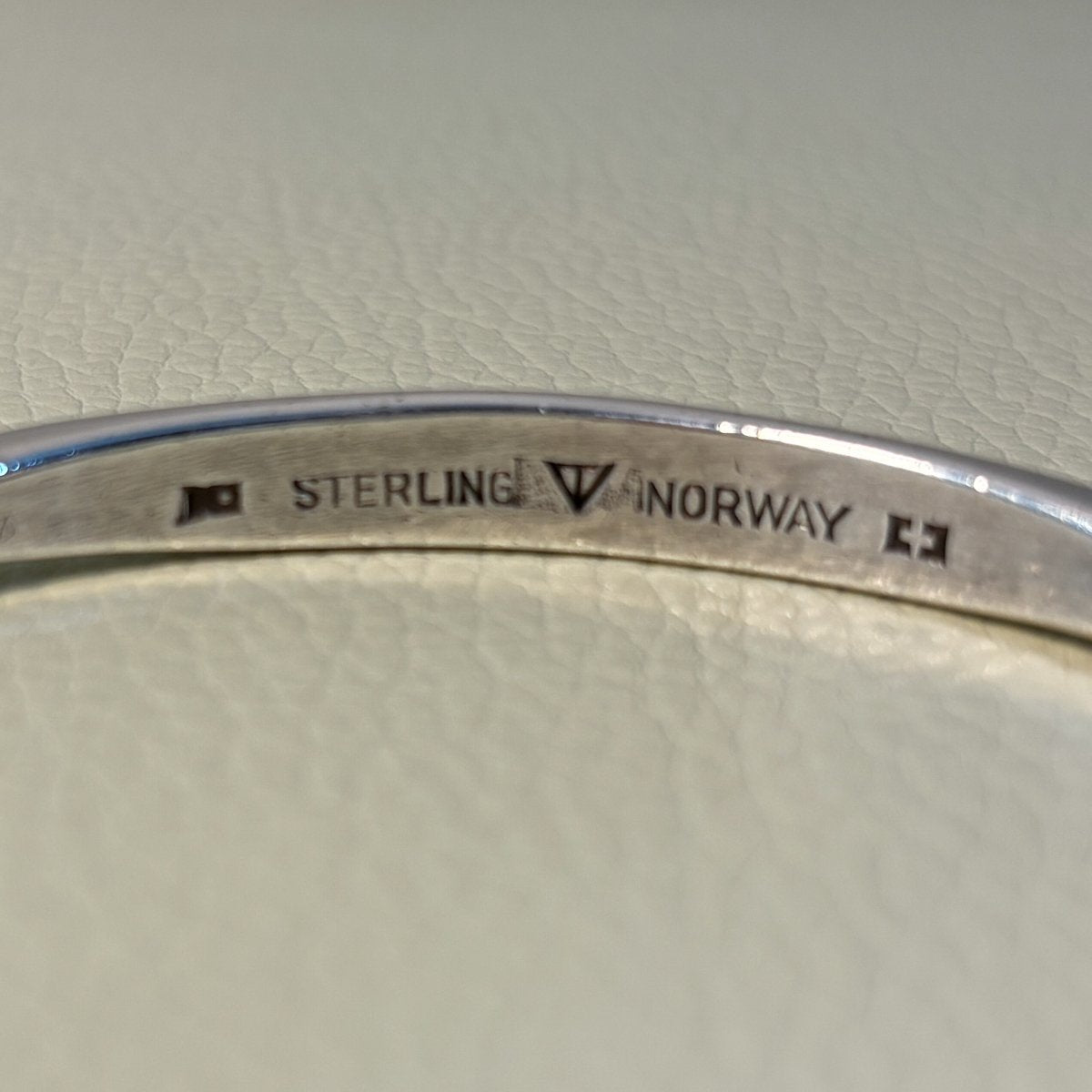 Estate Tone Vigeland Sterling Silver Bangle