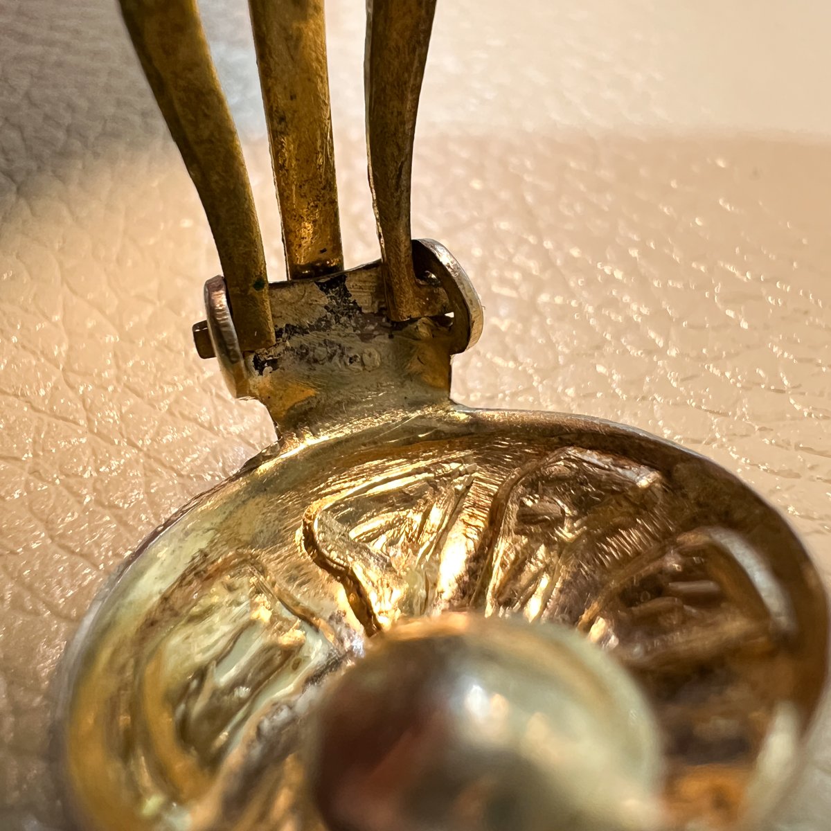 Estate Øystein Balle Sterling Silver & Enamel Earrings