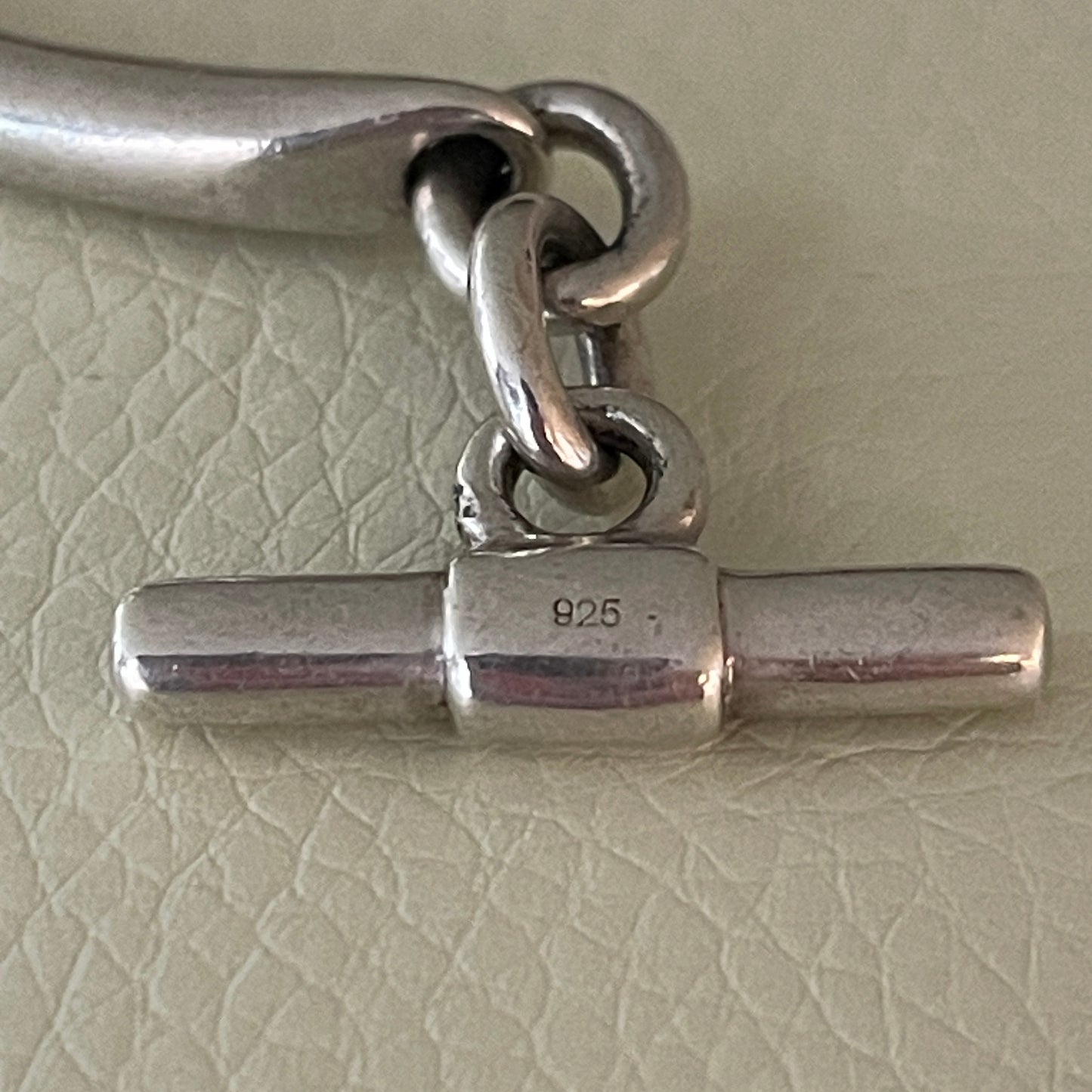 Estate Sterling Silver French Toggle Bracelet